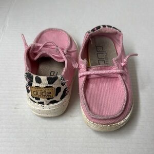 Hey Dude Kids Pink Leopard Print K8 Shoes